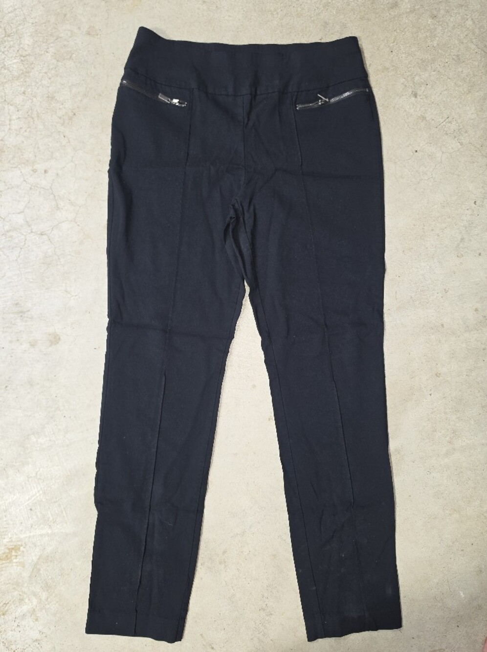 Style & Co Black Pull On Stretch Pants Size Medium Zip Pocket Detail